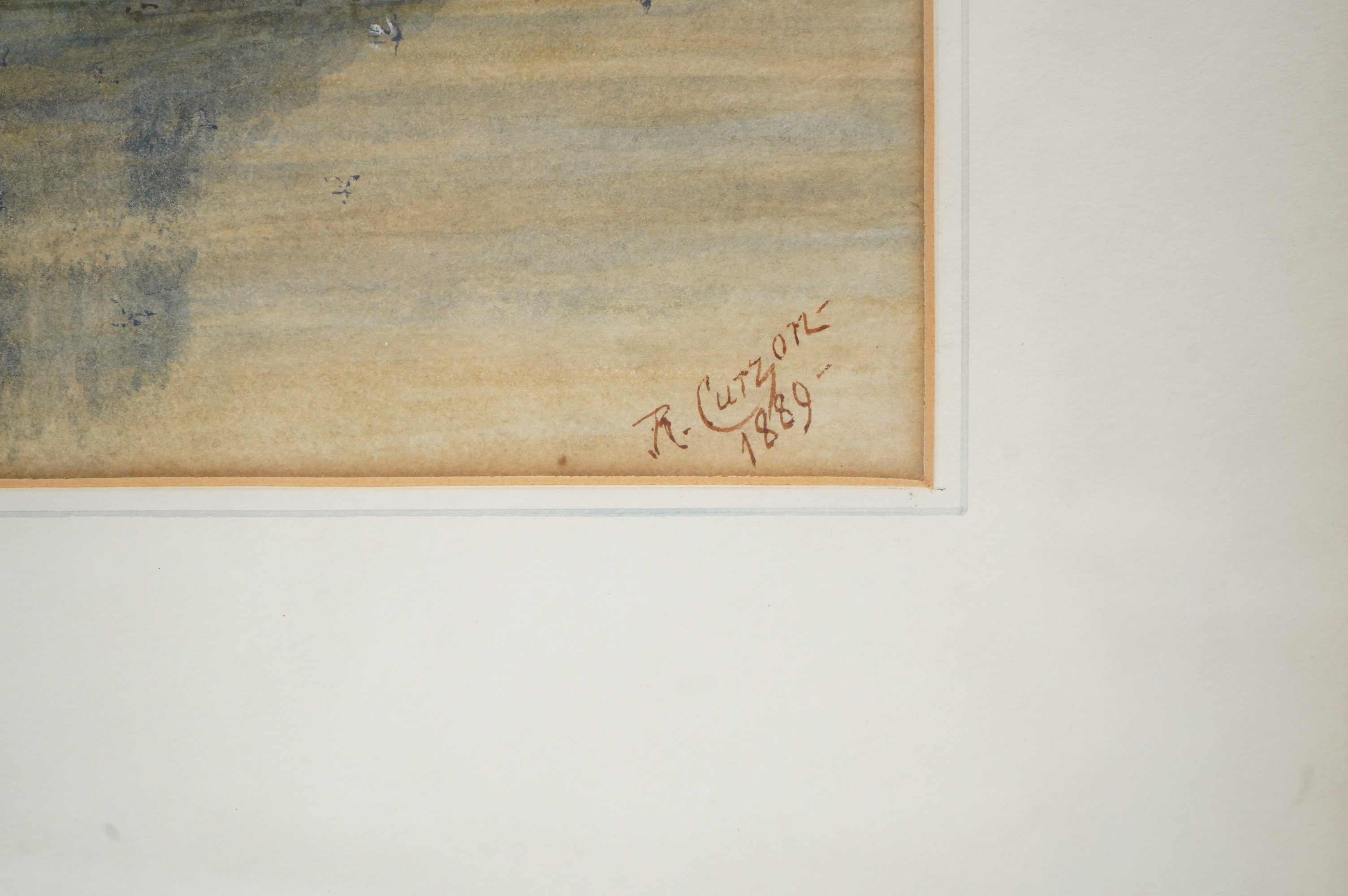 Henry George Roper Curzon (1822-1892), ‘Carew Castle, Pembrokeshire’, signed and dated 1889, inscribed verso, watercolour, 24 x 36cm